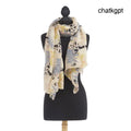 Deco Daisy Print Mauve Scarf - scarves