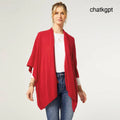Kiara Lightweight Cardigan - Red - Red / One Size - scarves