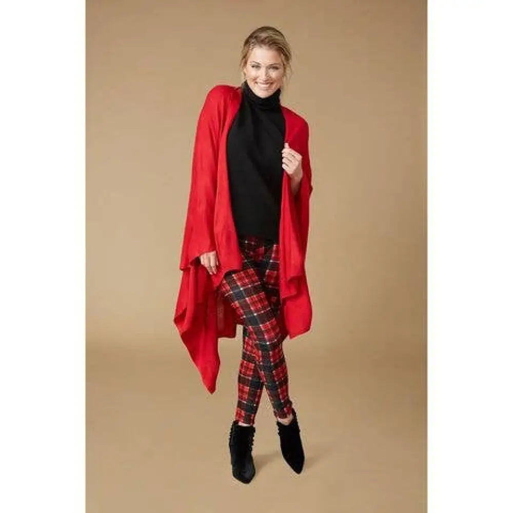Kiara Lightweight Cardigan - Red - Red / One Size - scarves