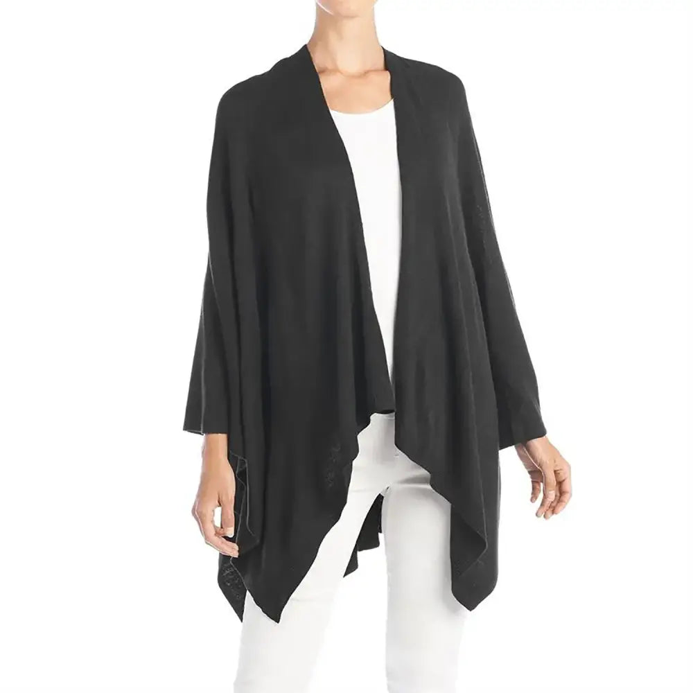 Kiara Lightweight Wrap - Black - scarves