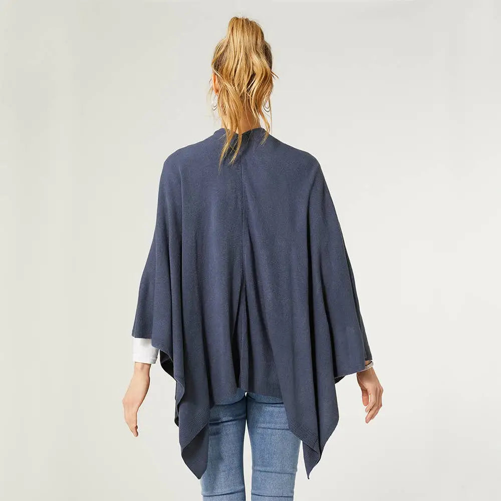 Kiara Lightweight Wrap - Denim - Denim - scarves