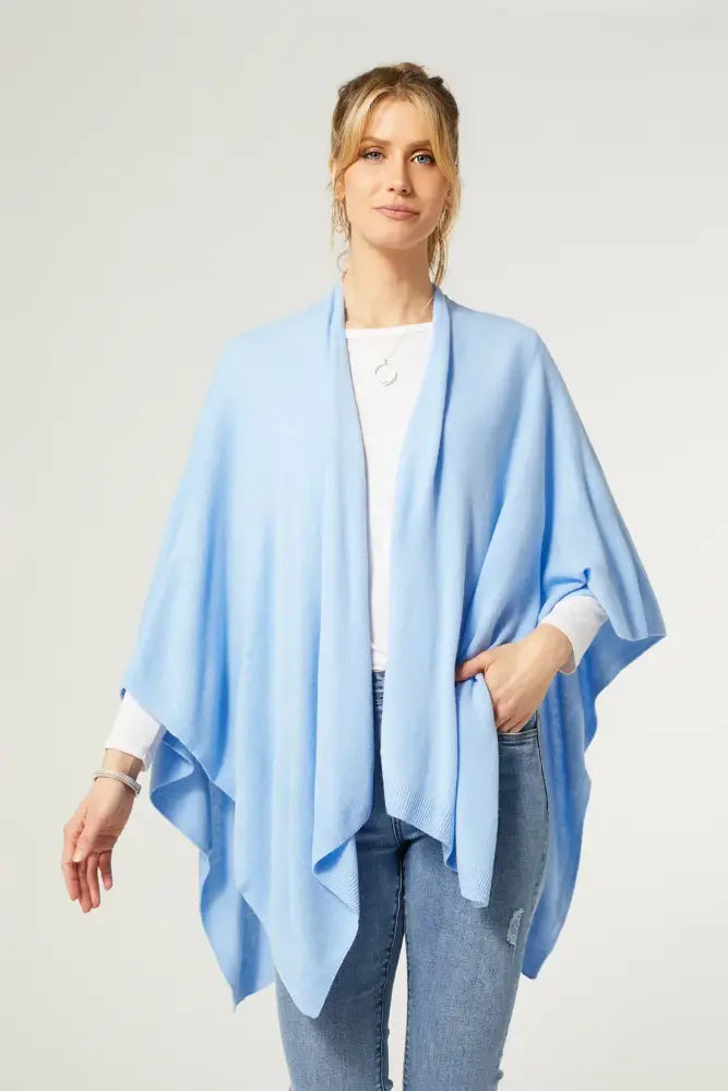 Kiara Lightweight Wrap - Dusty Blue - scarves