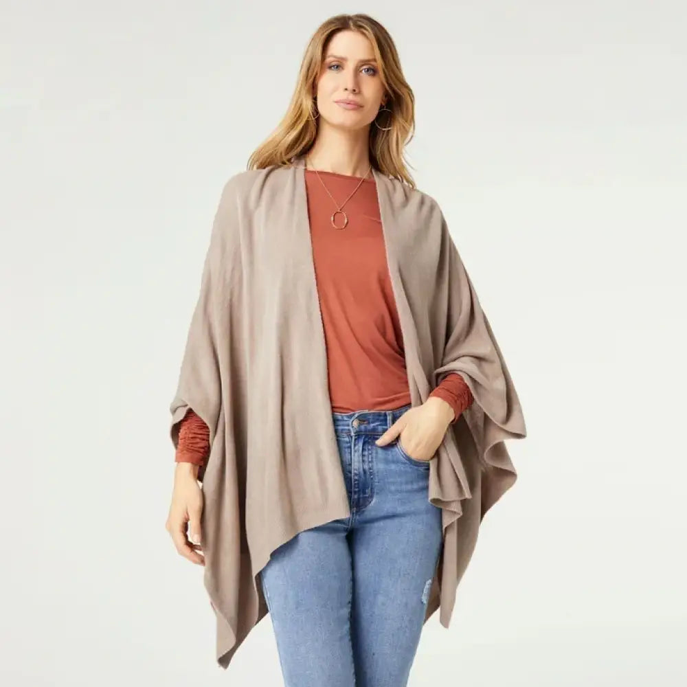 Kiara Lightweight Wrap - Stone - scarves