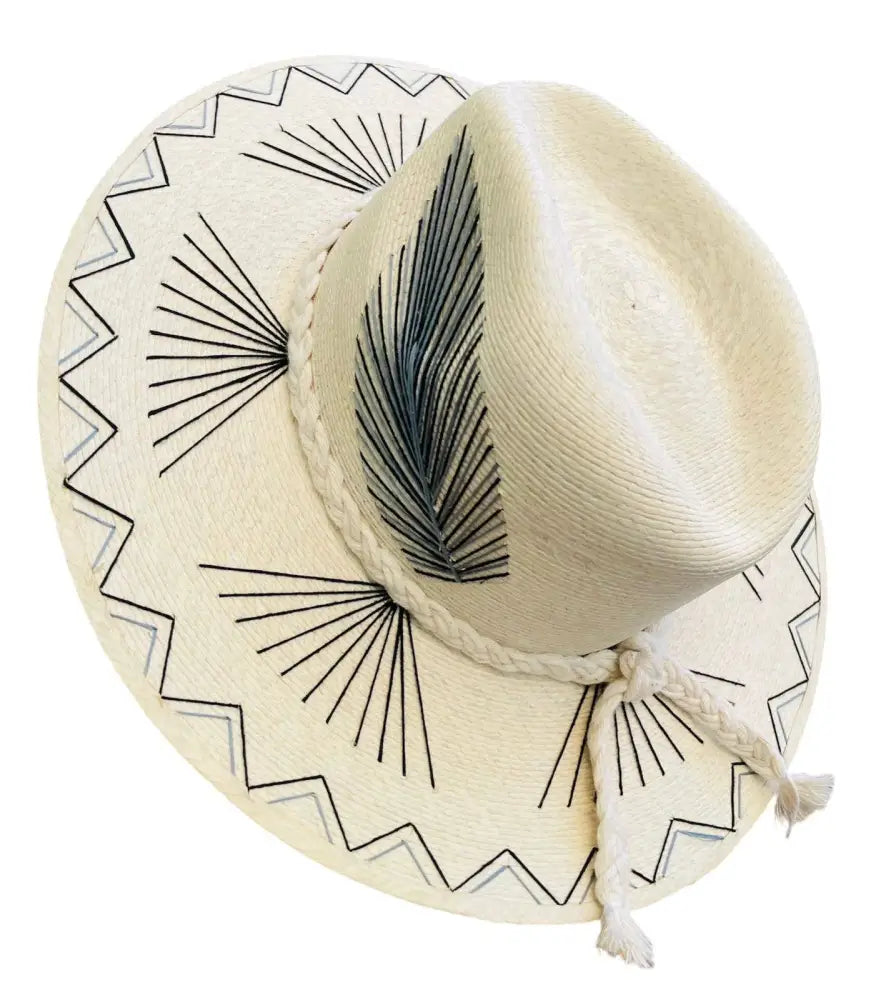 Vallarta Fine Palm Hat - Black - Hats