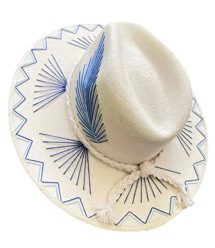 Vallarta Fine Palm Hat - Blue - Hats